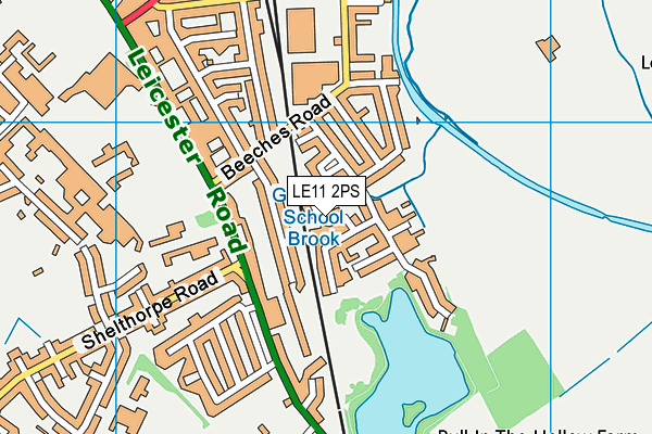 LE11 2PS map - OS VectorMap District (Ordnance Survey)