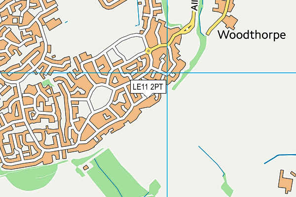 LE11 2PT map - OS VectorMap District (Ordnance Survey)