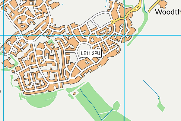 LE11 2PU map - OS VectorMap District (Ordnance Survey)