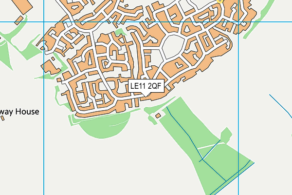 LE11 2QF map - OS VectorMap District (Ordnance Survey)