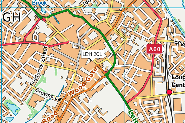 LE11 2QL map - OS VectorMap District (Ordnance Survey)