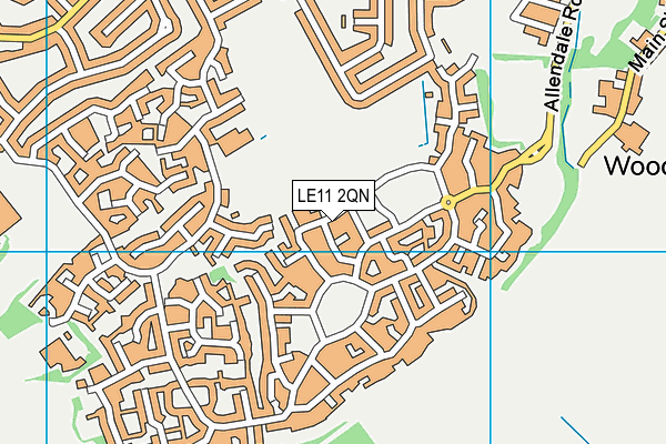 LE11 2QN map - OS VectorMap District (Ordnance Survey)