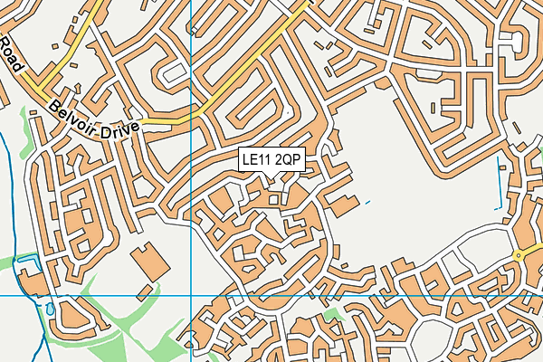 LE11 2QP map - OS VectorMap District (Ordnance Survey)