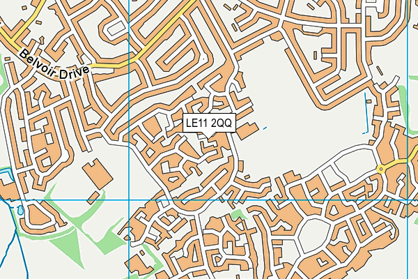 LE11 2QQ map - OS VectorMap District (Ordnance Survey)