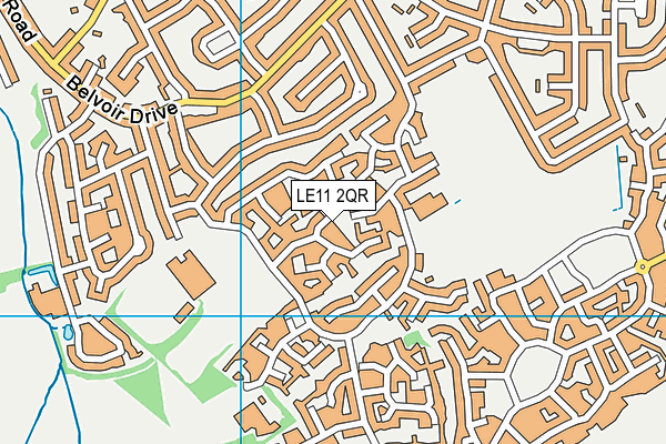 LE11 2QR map - OS VectorMap District (Ordnance Survey)
