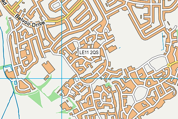 LE11 2QS map - OS VectorMap District (Ordnance Survey)