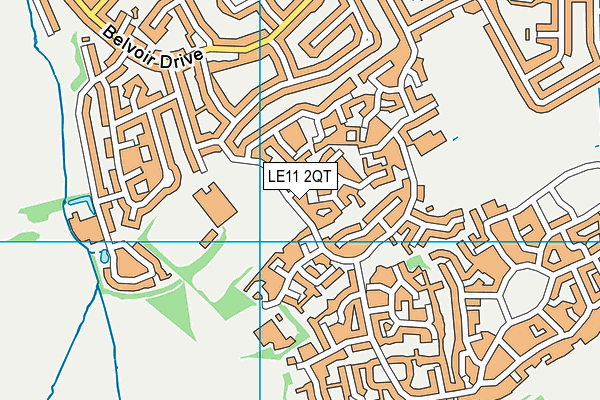 LE11 2QT map - OS VectorMap District (Ordnance Survey)