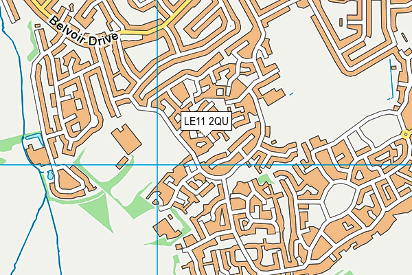 LE11 2QU map - OS VectorMap District (Ordnance Survey)