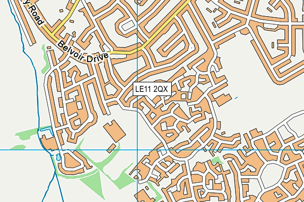 LE11 2QX map - OS VectorMap District (Ordnance Survey)
