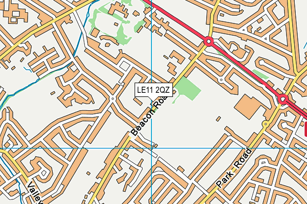 LE11 2QZ map - OS VectorMap District (Ordnance Survey)