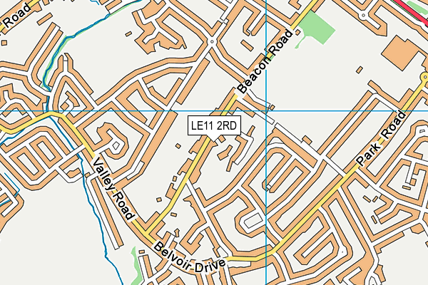 LE11 2RD map - OS VectorMap District (Ordnance Survey)