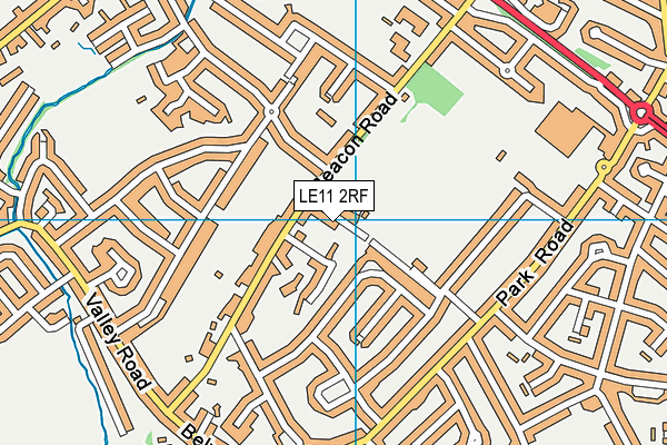 LE11 2RF map - OS VectorMap District (Ordnance Survey)