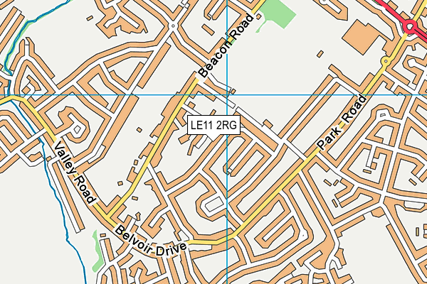 LE11 2RG map - OS VectorMap District (Ordnance Survey)