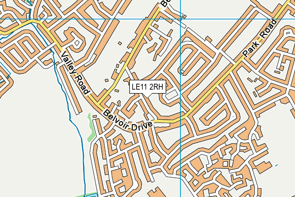 LE11 2RH map - OS VectorMap District (Ordnance Survey)