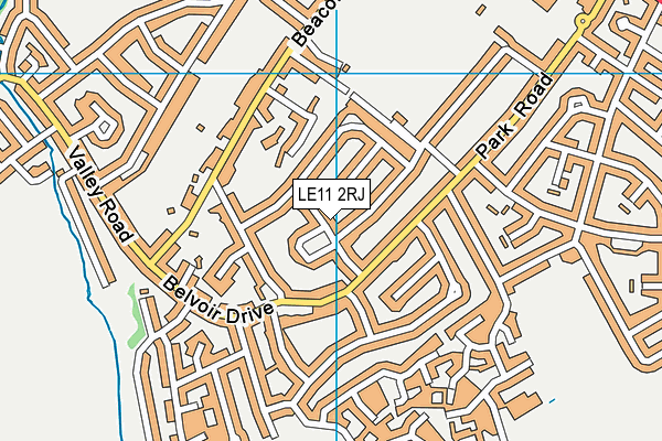 LE11 2RJ map - OS VectorMap District (Ordnance Survey)