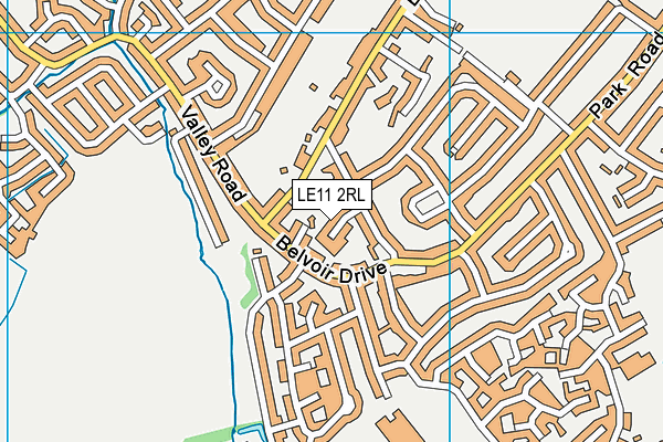 LE11 2RL map - OS VectorMap District (Ordnance Survey)