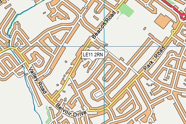 LE11 2RN map - OS VectorMap District (Ordnance Survey)