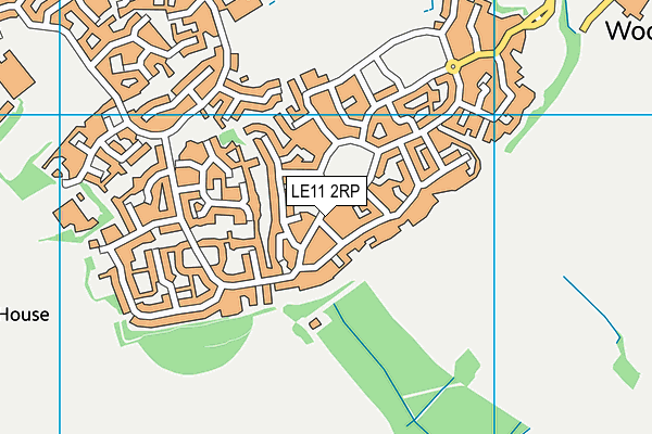 LE11 2RP map - OS VectorMap District (Ordnance Survey)