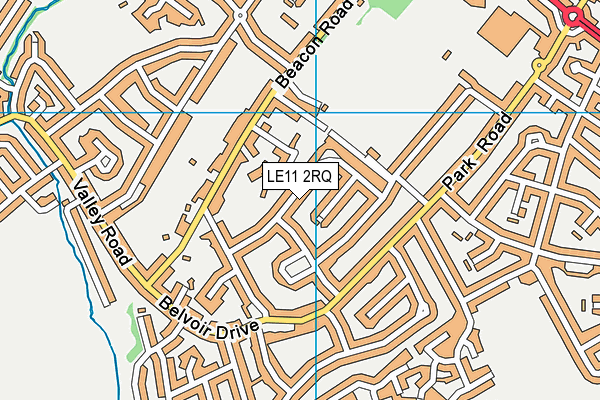 LE11 2RQ map - OS VectorMap District (Ordnance Survey)
