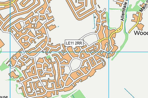 LE11 2RR map - OS VectorMap District (Ordnance Survey)
