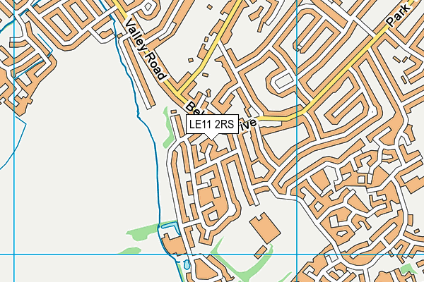 LE11 2RS map - OS VectorMap District (Ordnance Survey)