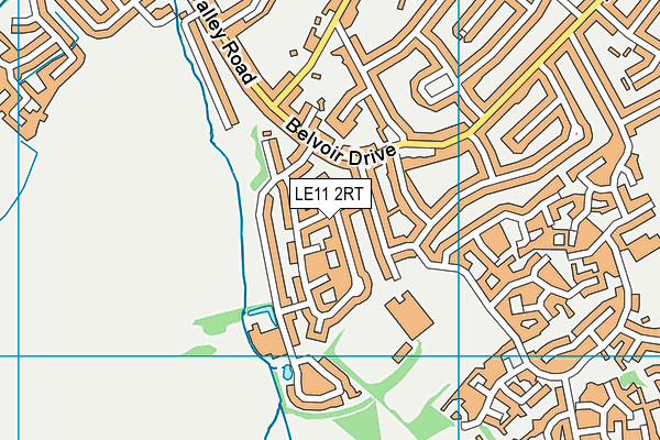 LE11 2RT map - OS VectorMap District (Ordnance Survey)