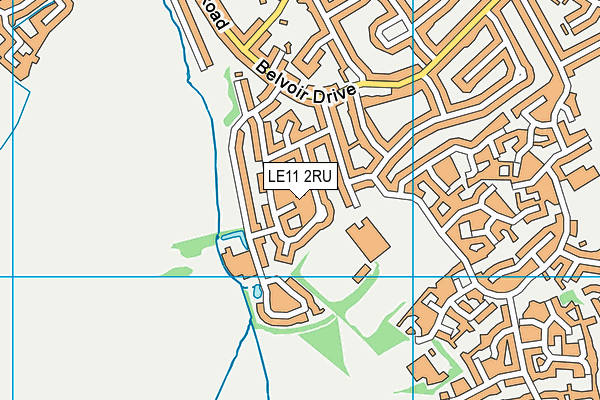LE11 2RU map - OS VectorMap District (Ordnance Survey)
