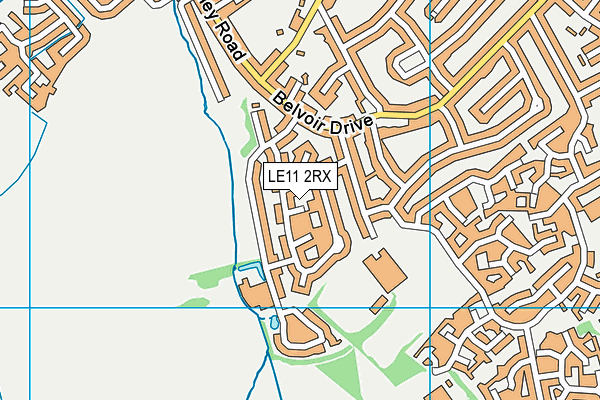LE11 2RX map - OS VectorMap District (Ordnance Survey)