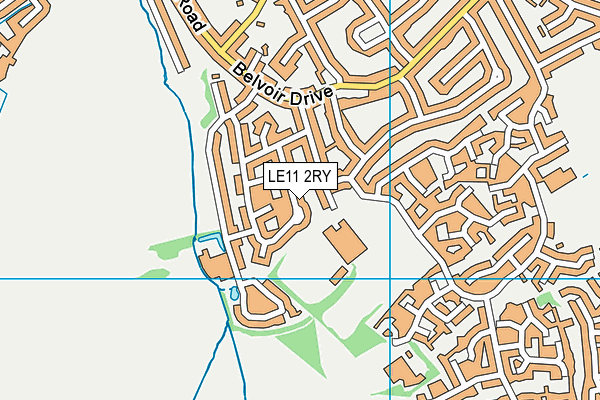 LE11 2RY map - OS VectorMap District (Ordnance Survey)
