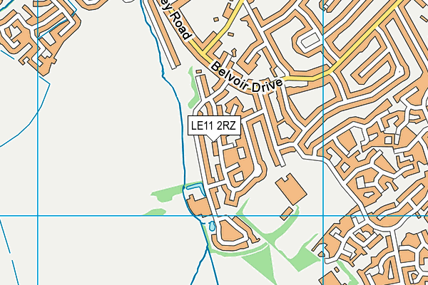 LE11 2RZ map - OS VectorMap District (Ordnance Survey)