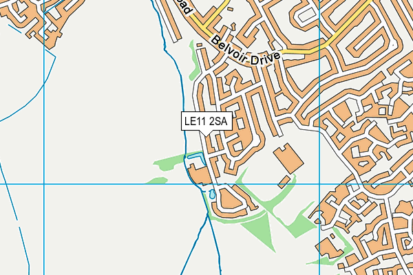 LE11 2SA map - OS VectorMap District (Ordnance Survey)