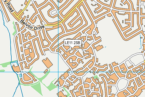 LE11 2SB map - OS VectorMap District (Ordnance Survey)
