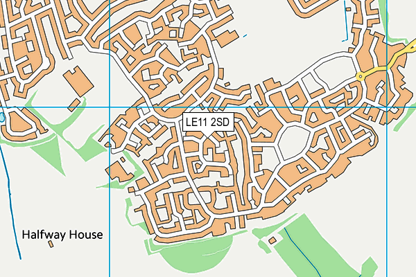 LE11 2SD map - OS VectorMap District (Ordnance Survey)