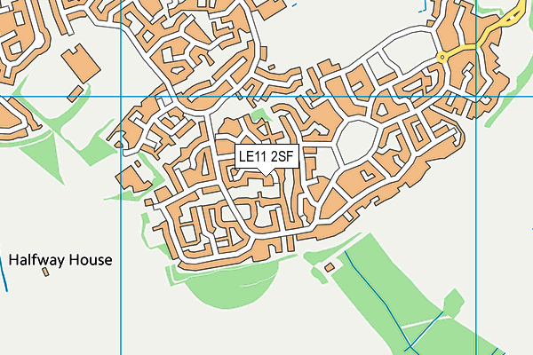 LE11 2SF map - OS VectorMap District (Ordnance Survey)