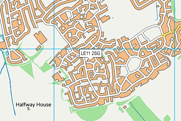 LE11 2SG map - OS VectorMap District (Ordnance Survey)