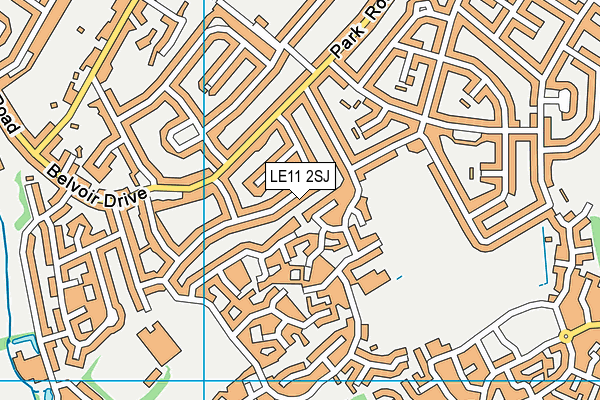 LE11 2SJ map - OS VectorMap District (Ordnance Survey)