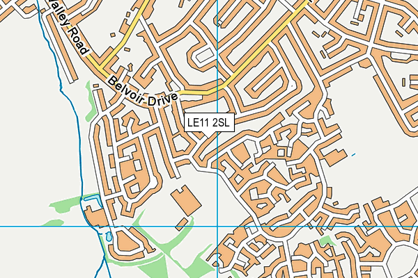 LE11 2SL map - OS VectorMap District (Ordnance Survey)