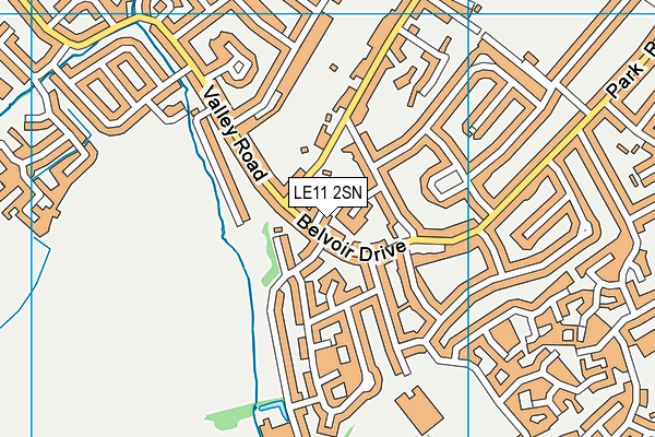 LE11 2SN map - OS VectorMap District (Ordnance Survey)