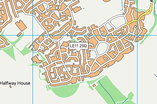 LE11 2SQ map - OS VectorMap District (Ordnance Survey)