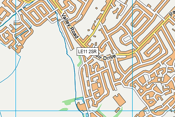 LE11 2SR map - OS VectorMap District (Ordnance Survey)