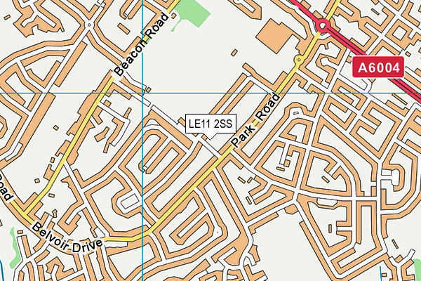 LE11 2SS map - OS VectorMap District (Ordnance Survey)