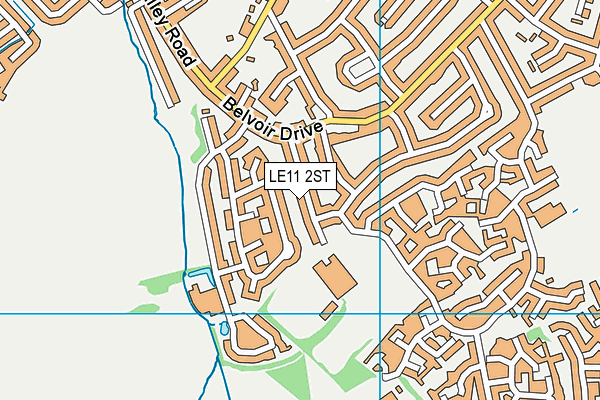 LE11 2ST map - OS VectorMap District (Ordnance Survey)