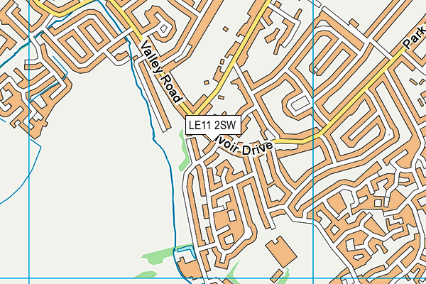 LE11 2SW map - OS VectorMap District (Ordnance Survey)