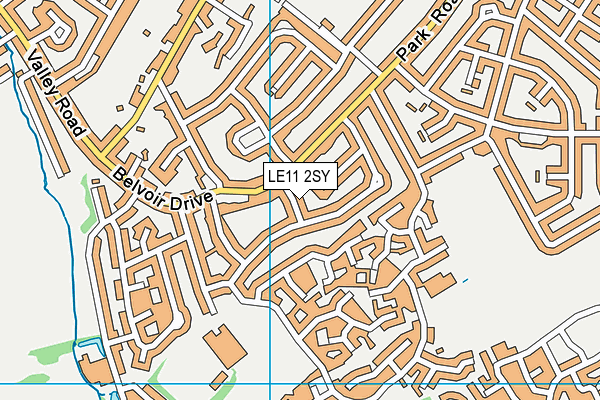 LE11 2SY map - OS VectorMap District (Ordnance Survey)