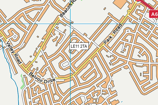 LE11 2TA map - OS VectorMap District (Ordnance Survey)