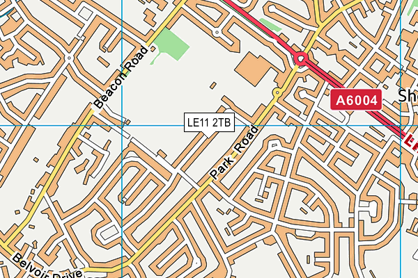 LE11 2TB map - OS VectorMap District (Ordnance Survey)