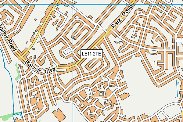LE11 2TE map - OS VectorMap District (Ordnance Survey)