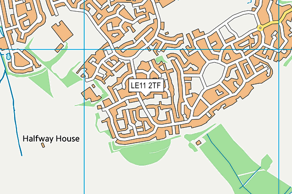 LE11 2TF map - OS VectorMap District (Ordnance Survey)