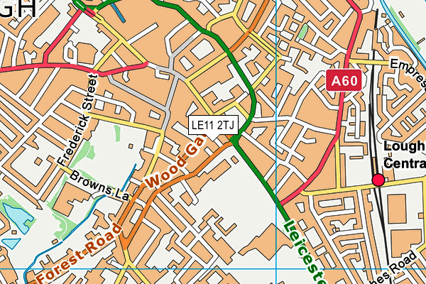 LE11 2TJ map - OS VectorMap District (Ordnance Survey)
