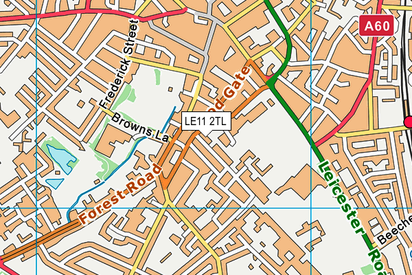 LE11 2TL map - OS VectorMap District (Ordnance Survey)